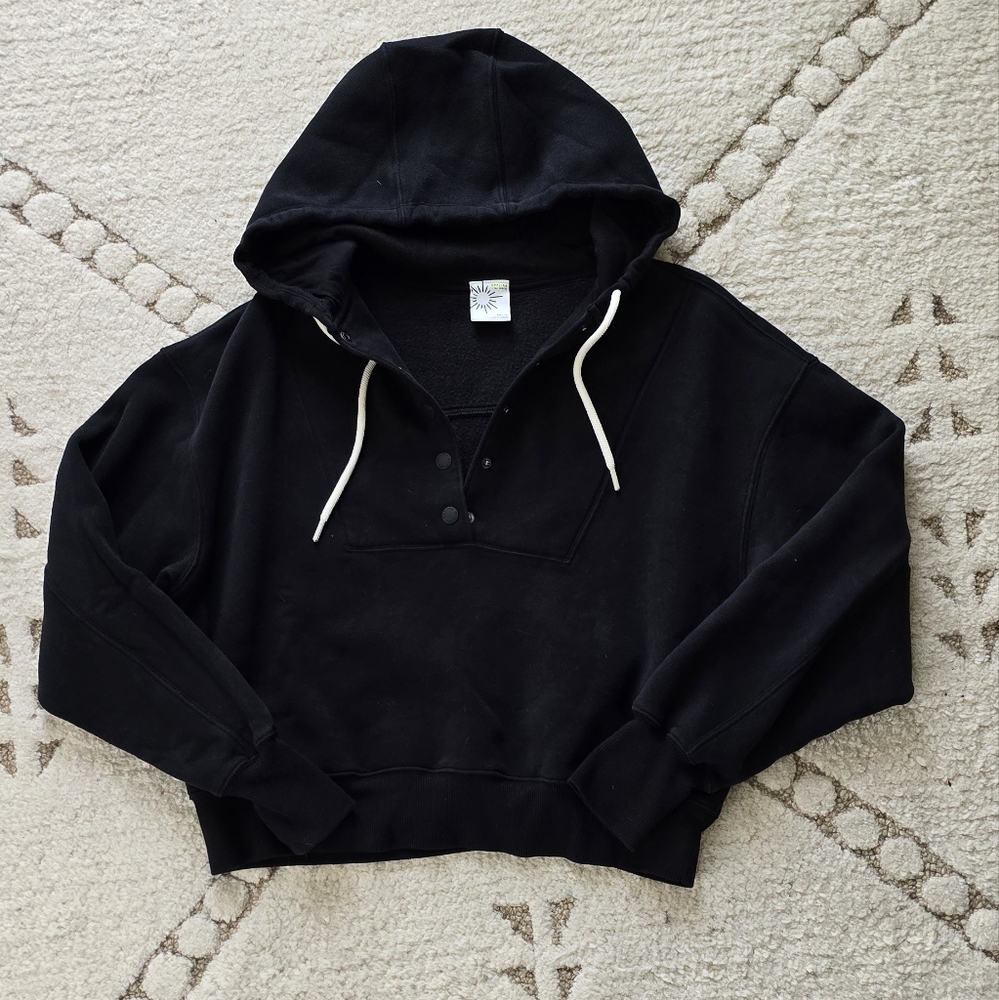 Aerie Black Fleece Hoodie